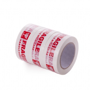 Fragile Customized warning Red White PVC tape