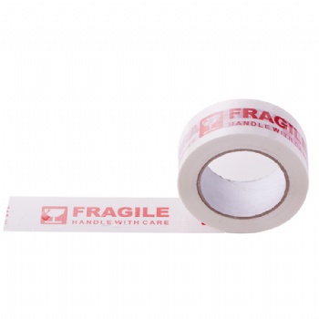 Fragile Customized warning Red White PVC tape