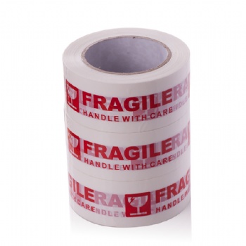 Fragile Customized warning Red White PVC tape