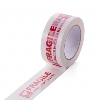 Fragile Customized warning Red White PVC tape