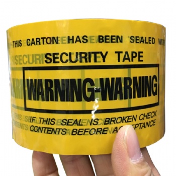 Customized printing yellow black PVC warning sealing tape