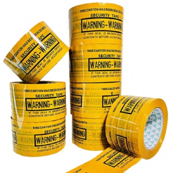 Customized printing yellow black PVC warning sealing tape