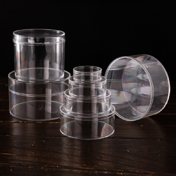 Round transparent box with lid