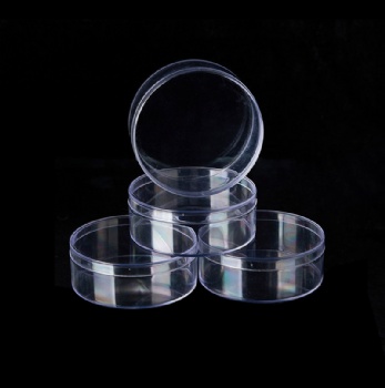 Round transparent box with lid