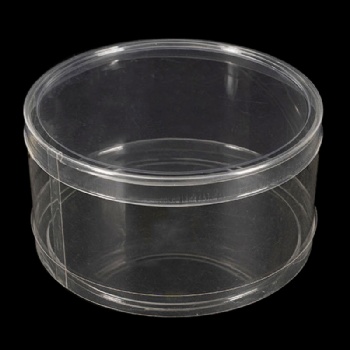 Round transparent box with lid