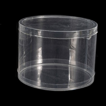 Round transparent box with lid