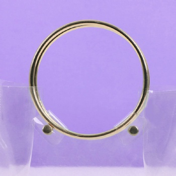 Metal circle handle PVC gift bag