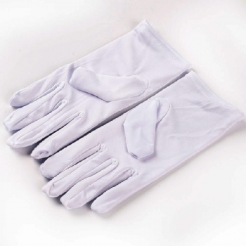 Spandex white gloves for jewelry
