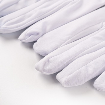 Spandex white gloves for jewelry