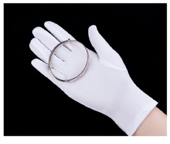Spandex white gloves for jewelry
