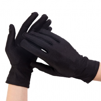 Spandex white gloves for jewelry